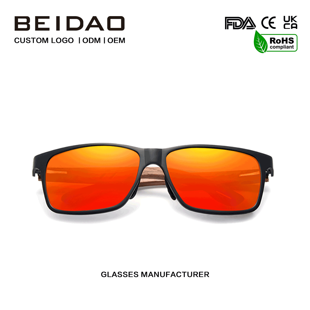 Designer Trä Handgjorda Polarized Anti-Radiation Solglasögon