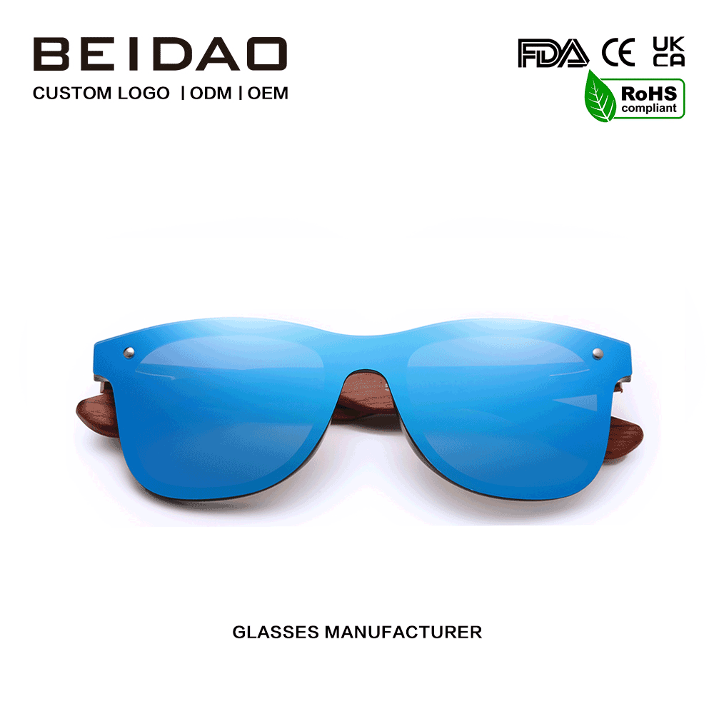 Fashionabla original Bubinga Wood Polarized Solglasögon