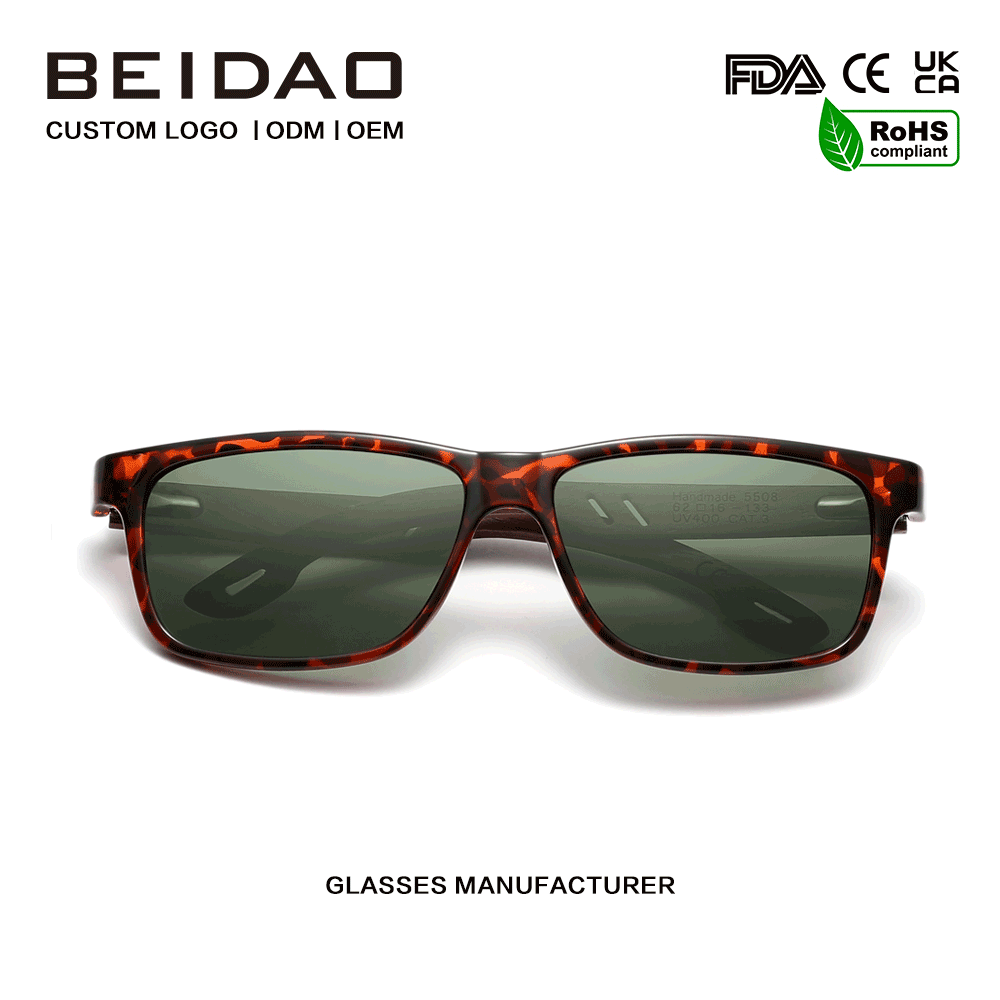 För Unisex Walnut TR90 Ram Polarized Solglasögon Driving