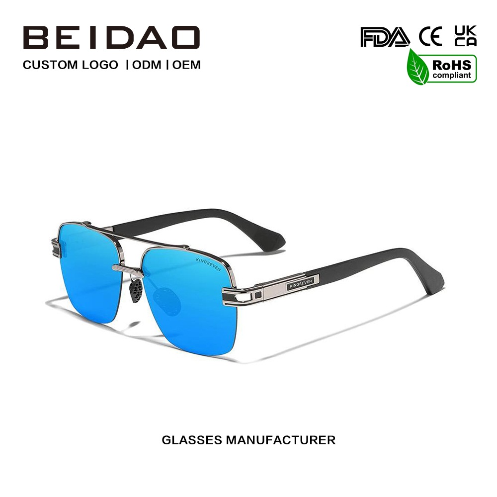 Lyxiga för män färgglada retropolariserade solglasögon