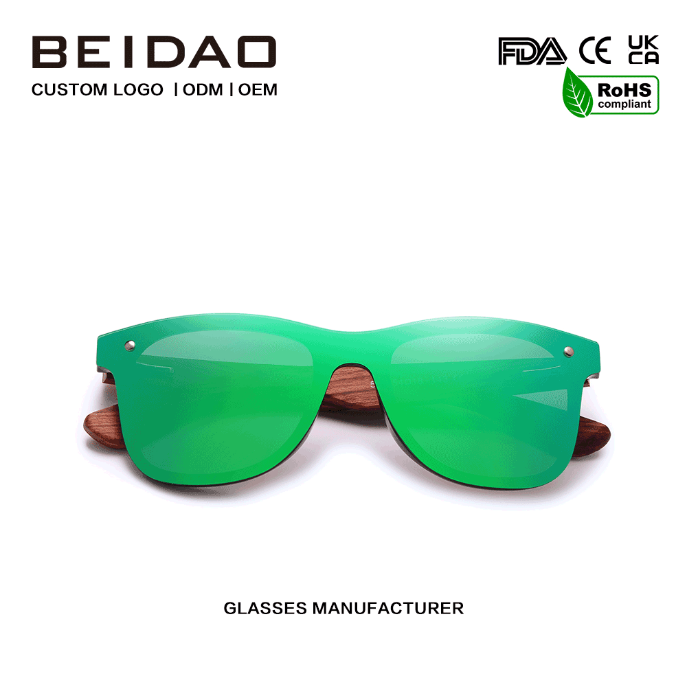 Moderna Original Bubinga Wood Silver Polarized Solglasögon Driving