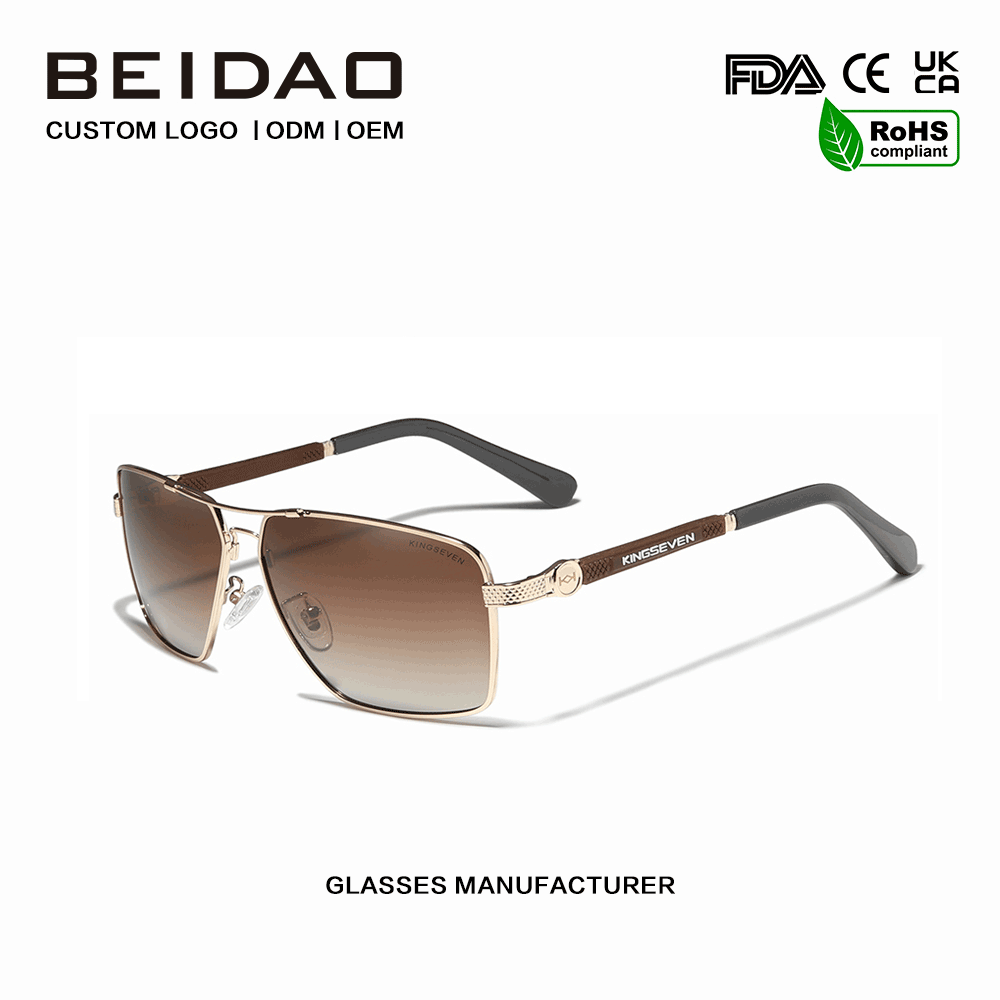 Vintage högkvalitativ polariserad UV400-linssolglasögon för kvinnor män
